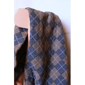 JACQUARD KAKI BEIGE ET GRIS - carreaux