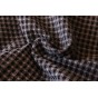 jacquard français à carreaux gris et noir - un chat sur un fil