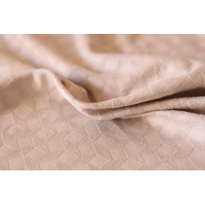 tissu suédine beige motif carré