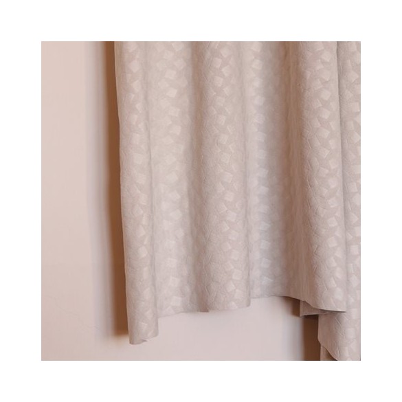 tissu suédine beige motif carré