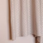 tissu suédine beige motif carré