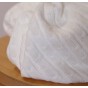 tissu maille tricot - blanc cassé