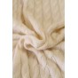 tissu maille tricot - blanc cassé