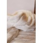 tissu tricot à torsades - écru
