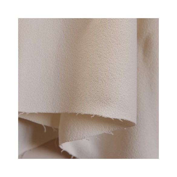 joli tissu crêpe polyviscose - écru