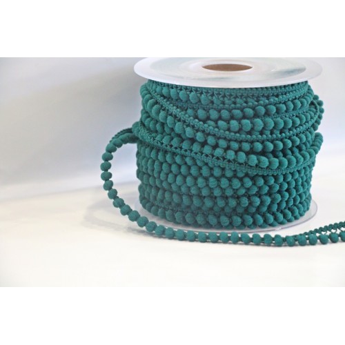 Galon petits pompons vert sapin Galon petits pompons vert sapin