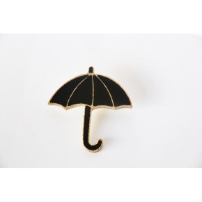 Broche parapluie noire
