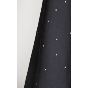 Viscose noire Pois dorés