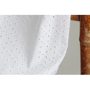 Broderie anglaise Ambroisine blanc