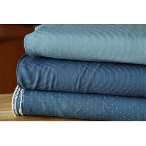 Chambray tencel bleu moyen