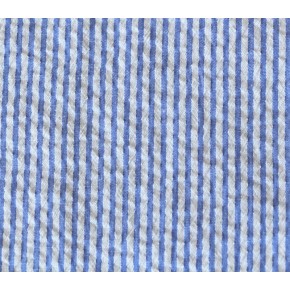 Seersucker blanc et bleu