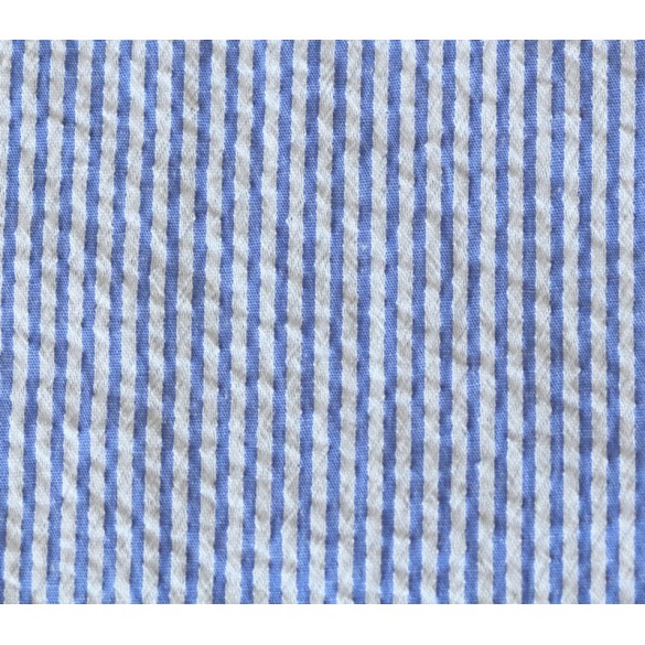 Seersucker blanc et bleu
