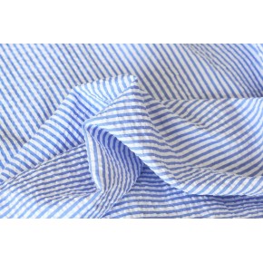 Seersucker blanc et bleu