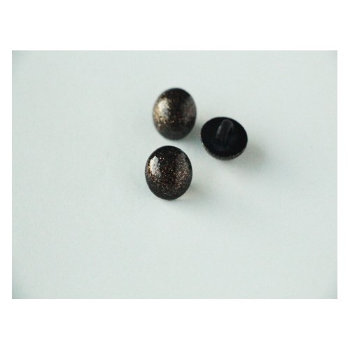 Bouton boule noir à paillettes dorées Bouton boule noir à paillettes dorées