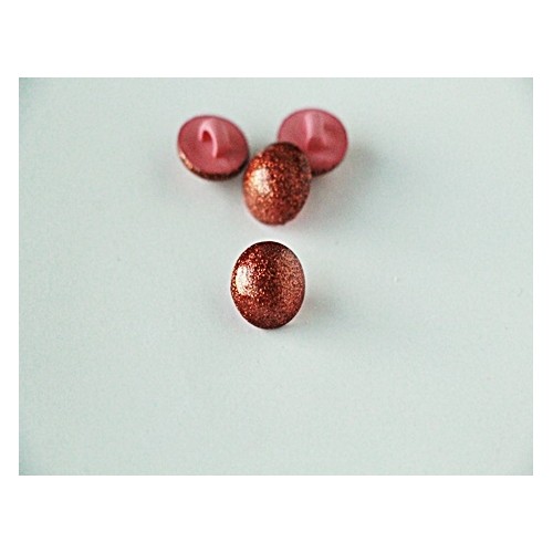 Bouton boule à paillettes cuivrées Bouton boule à paillettes cuivrées