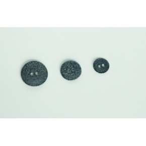 Bouton nacre noir paillettes argentées 22MM