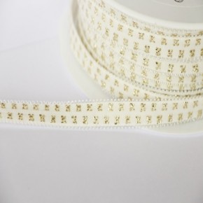 Elastique lingerie blanc/or