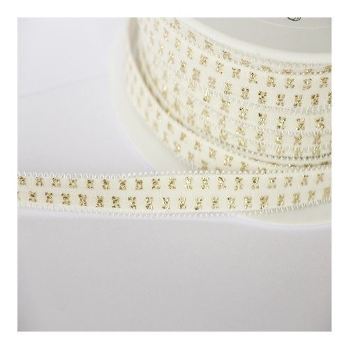 Elastique lingerie blanc/or Elastique lingerie blanc/or