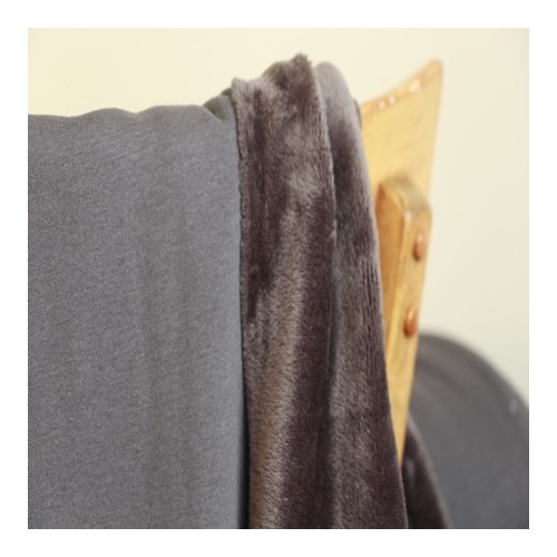Molleton gris anthracite envers douillette