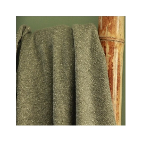 Molleton gris foncé lurex argent