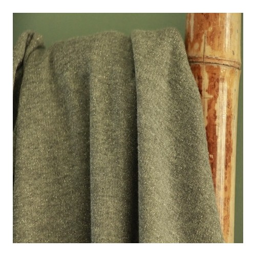 Molleton gris foncé lurex argent Molleton gris foncé lurex argent