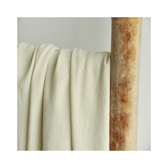 tissu lin et viscose écru