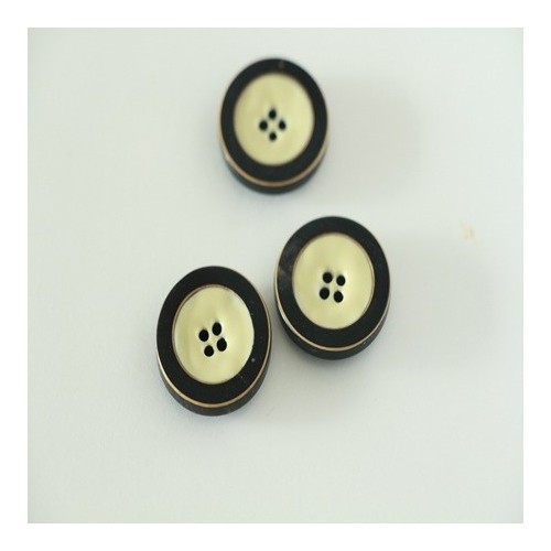 bouton rond émaillé écru 25 MM bouton rond émaillé écru 25 MM