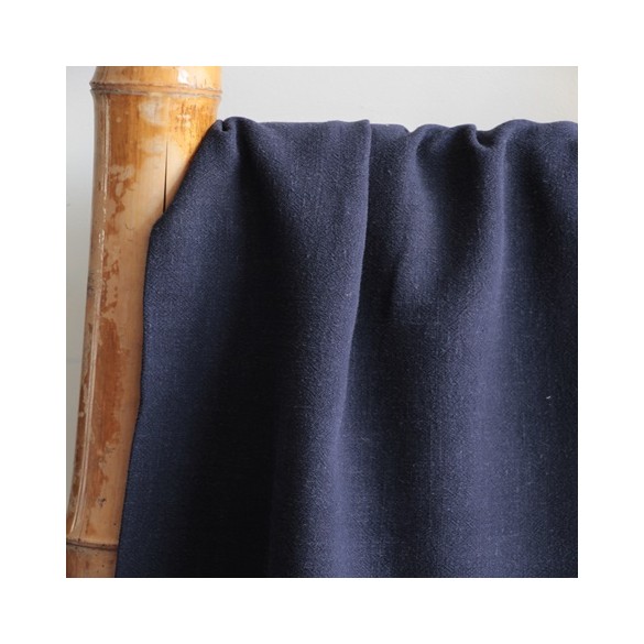 lin et viscose bleu marine
