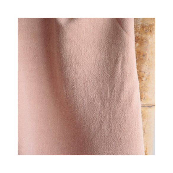 lin et viscose rose tendre