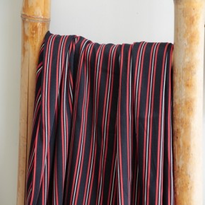 viscose stripes navy red