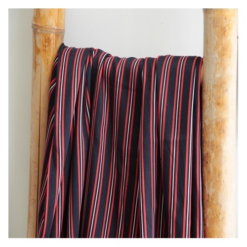 viscose stripes navy red viscose stripes navy red