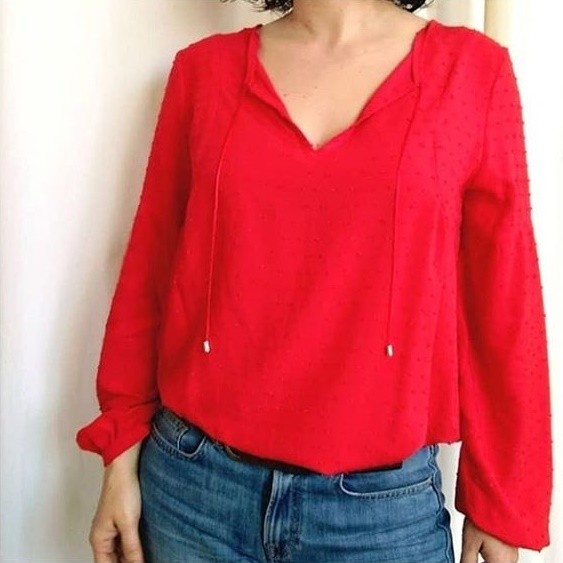 La blouse bohème rouge